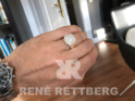Hochwertig verarbeiteter Silberring, achteckig, Herrenring mit Monogramm