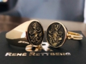 Ovaler Herren- und Damenring | aufwendiges Relief eines Familienwappens | oval 16x14 mm