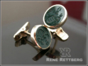 Manschettenknöpfe oval Gold 14 Karat, 18 Karat oder 8 Karat